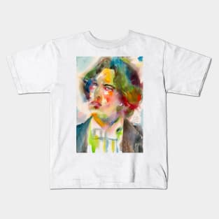 OSCAR WILDE watercolor portrait .34 Kids T-Shirt